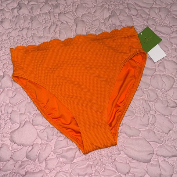 Kate Spade Orange Scalloped Bikini Bottoms - Picture 1 of 5